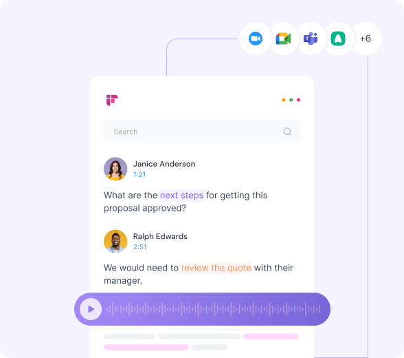 Get automatic meeting notes, action items, & transcripts